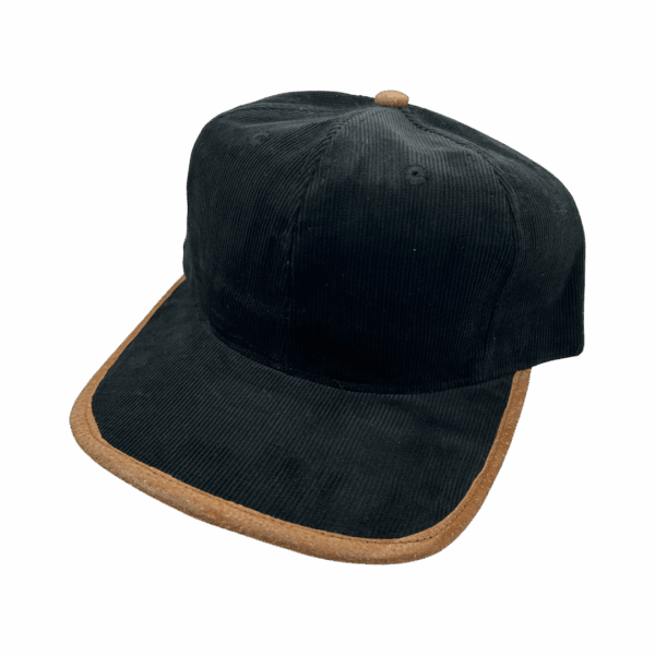 Vintage Cord Cap with leather Strap
